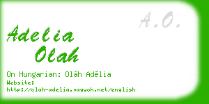 adelia olah business card